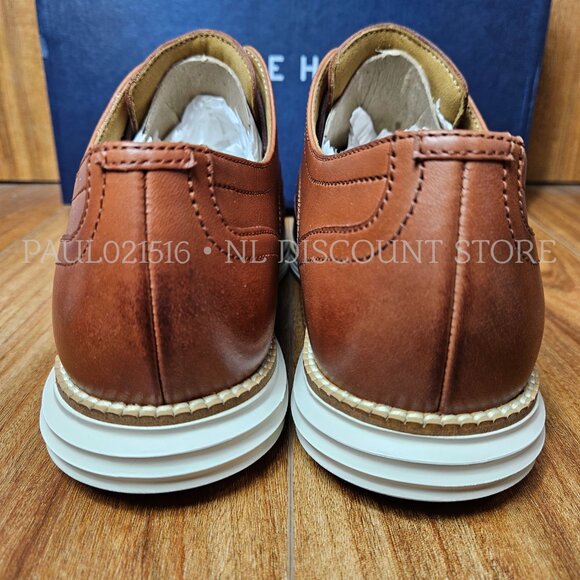 COLE HAAN Men\'s Original Grand Shortwing Oxford ~ Woodbury/Ivory ~ Various Sizes main image 4